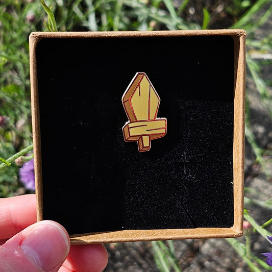 Wooden Sword Mini Pin