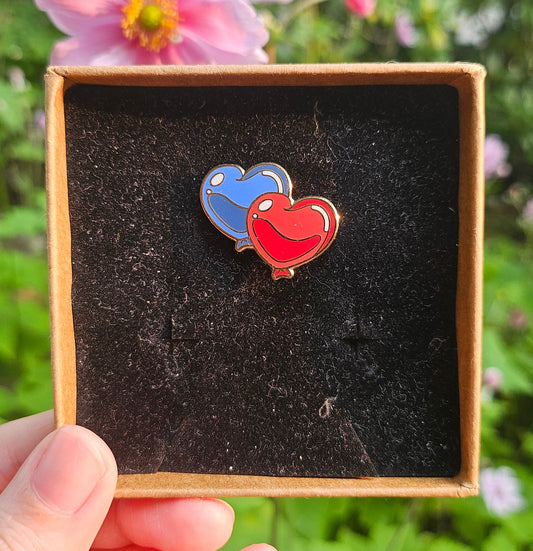 Heart Balloons Mini Pin